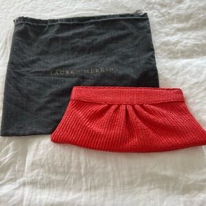 NWOT Lauren Merkin raffia clutch